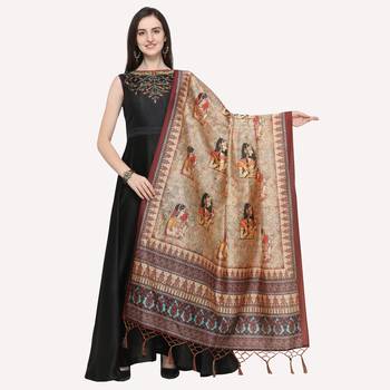 Digital print assam silk dupatta for women and girls to wear on gown chaniya choli kurti etc 1