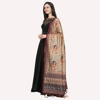 Digital print assam silk dupatta for women and girls to wear on gown chaniya choli kurti etc 2