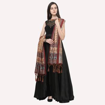 Digital print assam silk dupatta for women and girls to wear on gown chaniya choli kurti etc 3