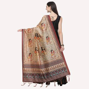Digital print assam silk dupatta for women and girls to wear on gown chaniya choli kurti etc 4