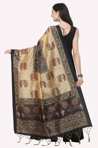 Digital print assam silk dupatta for women and girls to wear on gown chaniya choli kurti etc