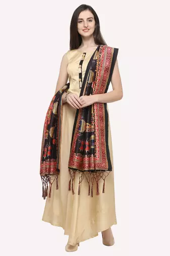 Digital print assam silk dupatta for women and girls to wear on gown chaniya choli kurti etc