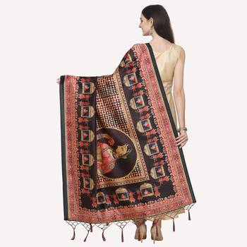 Digital print assam silk dupatta for women and girls to wear on gown chaniya choli kurti etc 4