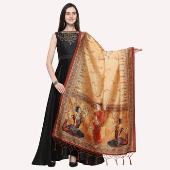 Digital print assam silk dupatta for women and girls to wear on gown chaniya choli kurti etc 1