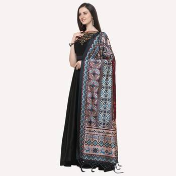 Digital print assam silk dupatta for women and girls to wear on gown chaniya choli kurti etc 2