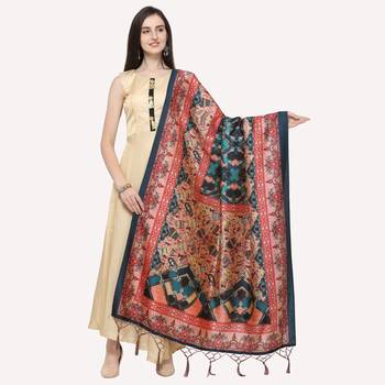 Digital print assam silk dupatta for women and girls to wear on gown chaniya choli kurti etc 1