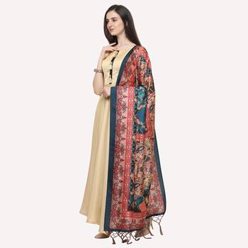 Digital print assam silk dupatta for women and girls to wear on gown chaniya choli kurti etc 2