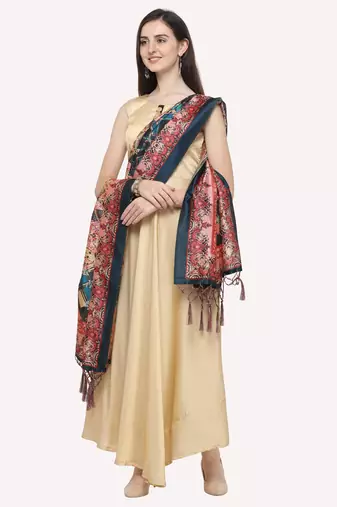 Digital print assam silk dupatta for women and girls to wear on gown chaniya choli kurti etc