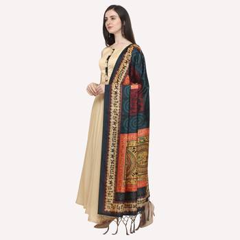 Digital print assam silk dupatta for women and girls to wear on gown chaniya choli kurti etc 2