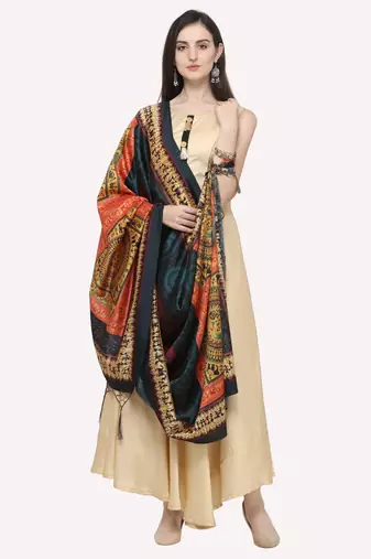 Digital print assam silk dupatta for women and girls to wear on gown chaniya choli kurti etc