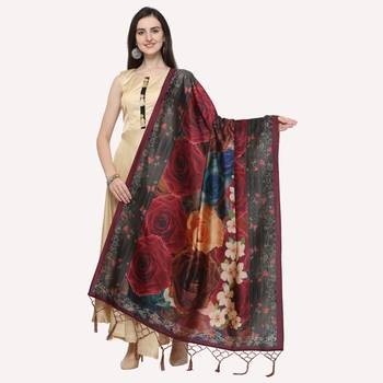 Digital print assam silk dupatta for women and girls to wear on gown chaniya choli kurti etc 1