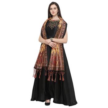 Digital print assam silk dupatta for women and girls to wear on gown chaniya choli kurti etc 3