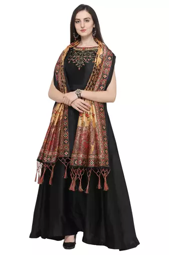 Digital print assam silk dupatta for women and girls to wear on gown chaniya choli kurti etc