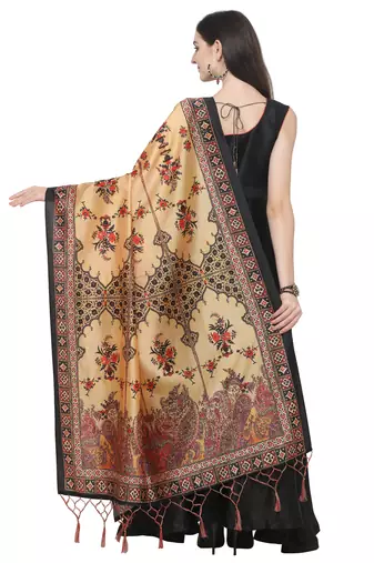 Digital print assam silk dupatta for women and girls to wear on gown chaniya choli kurti etc