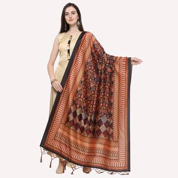 Digital print assam silk dupatta for women and girls to wear on gown chaniya choli kurti etc 1