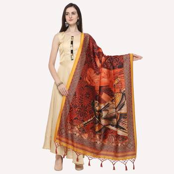 Digital print assam silk dupatta for women and girls to wear on gown chaniya choli kurti etc 1