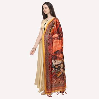 Digital print assam silk dupatta for women and girls to wear on gown chaniya choli kurti etc 2