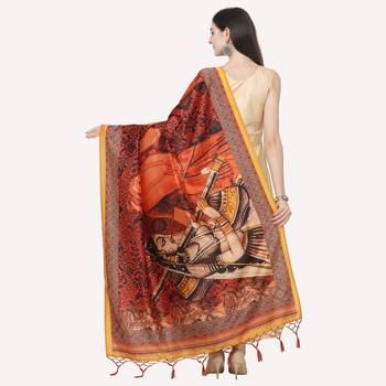 Digital print assam silk dupatta for women and girls to wear on gown chaniya choli kurti etc 4