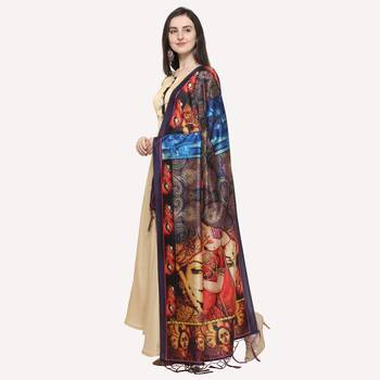 Digital print assam silk dupatta for women and girls to wear on gown chaniya choli kurti etc 2