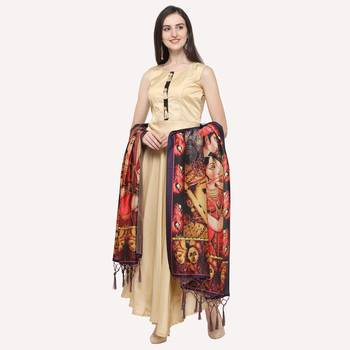 Digital print assam silk dupatta for women and girls to wear on gown chaniya choli kurti etc 3