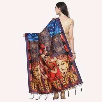 Digital print assam silk dupatta for women and girls to wear on gown chaniya choli kurti etc 4