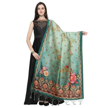 Digital print assam silk dupatta for women and girls to wear on gown chaniya choli kurti etc 1