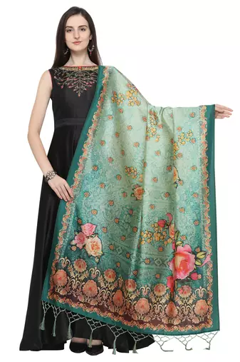 Digital print assam silk dupatta for women and girls to wear on gown chaniya choli kurti etc