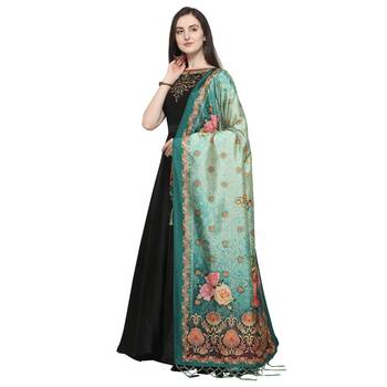 Digital print assam silk dupatta for women and girls to wear on gown chaniya choli kurti etc 2