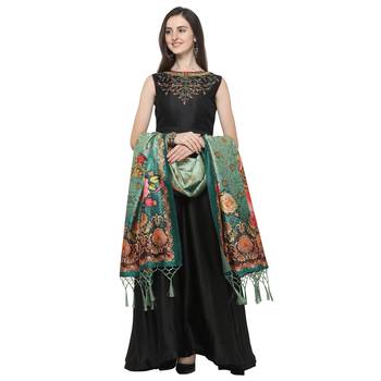 Digital print assam silk dupatta for women and girls to wear on gown chaniya choli kurti etc 3