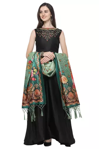 Digital print assam silk dupatta for women and girls to wear on gown chaniya choli kurti etc