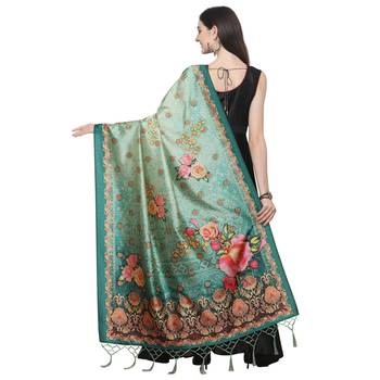 Digital print assam silk dupatta for women and girls to wear on gown chaniya choli kurti etc 4