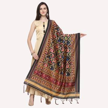 Digital print assam silk dupatta for women and girls to wear on gown chaniya choli kurti etc 1
