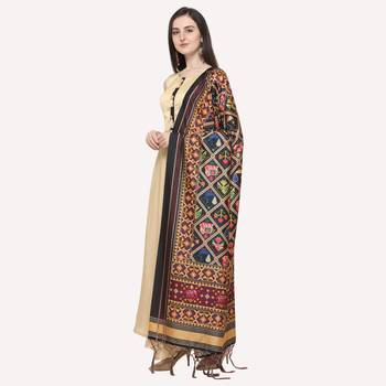 Digital print assam silk dupatta for women and girls to wear on gown chaniya choli kurti etc 2