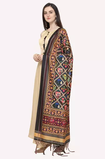 Digital print assam silk dupatta for women and girls to wear on gown chaniya choli kurti etc