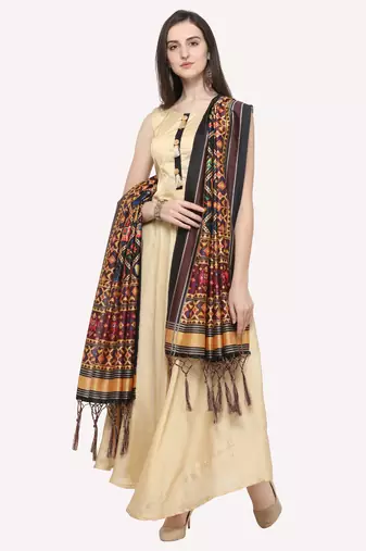 Digital print assam silk dupatta for women and girls to wear on gown chaniya choli kurti etc