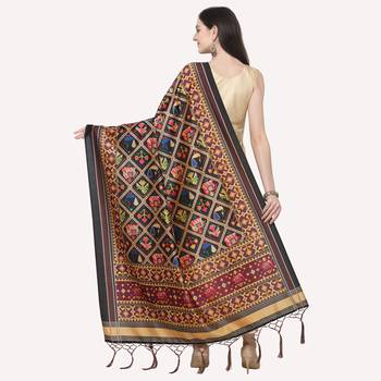Digital print assam silk dupatta for women and girls to wear on gown chaniya choli kurti etc 4