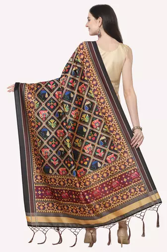 Digital print assam silk dupatta for women and girls to wear on gown chaniya choli kurti etc