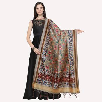 Digital print assam silk dupatta for women and girls to wear on gown chaniya choli kurti etc 1