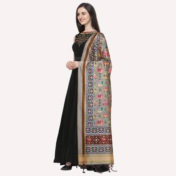 Digital print assam silk dupatta for women and girls to wear on gown chaniya choli kurti etc 2