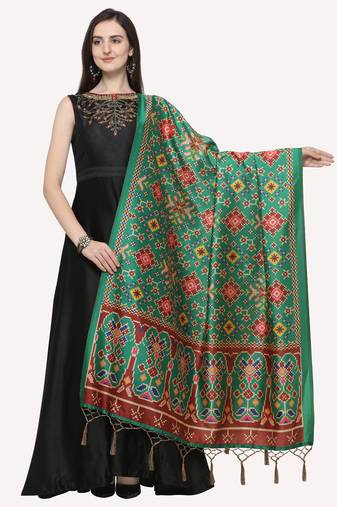 Digital print assam silk dupatta for women and girls to wear on gown chaniya choli kurti etc