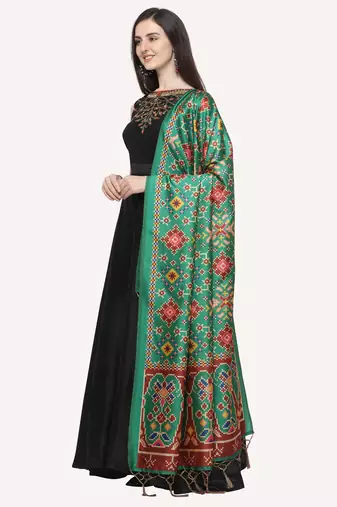 Digital print assam silk dupatta for women and girls to wear on gown chaniya choli kurti etc