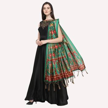 Digital print assam silk dupatta for women and girls to wear on gown chaniya choli kurti etc 3