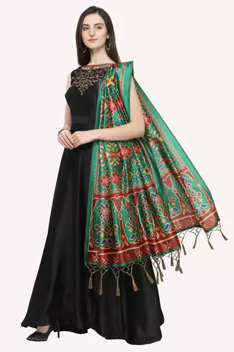 Digital print assam silk dupatta for women and girls to wear on gown chaniya choli kurti etc