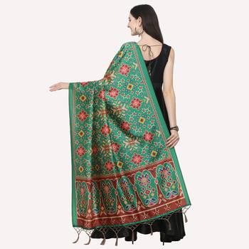 Digital print assam silk dupatta for women and girls to wear on gown chaniya choli kurti etc 4