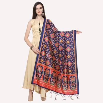 Digital print assam silk dupatta for women and girls to wear on gown chaniya choli kurti etc 1