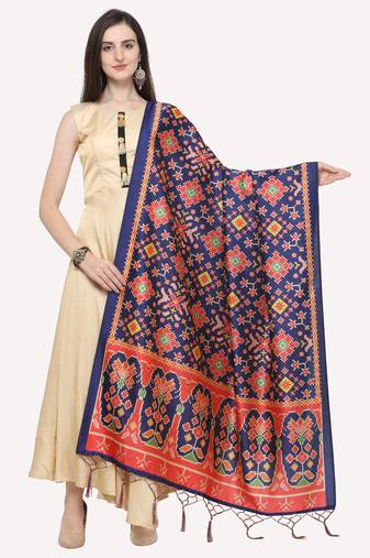 Digital print assam silk dupatta for women and girls to wear on gown chaniya choli kurti etc