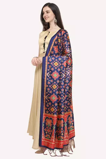 Digital print assam silk dupatta for women and girls to wear on gown chaniya choli kurti etc