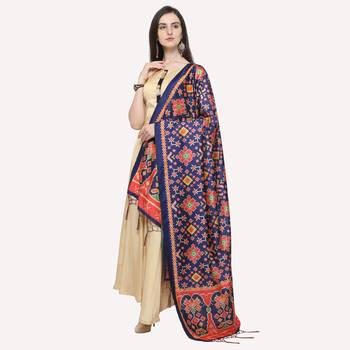 Digital print assam silk dupatta for women and girls to wear on gown chaniya choli kurti etc 3