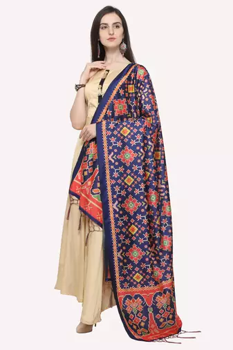 Digital print assam silk dupatta for women and girls to wear on gown chaniya choli kurti etc