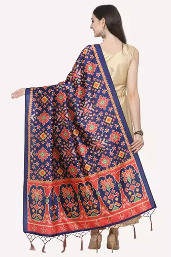 Digital print assam silk dupatta for women and girls to wear on gown chaniya choli kurti etc